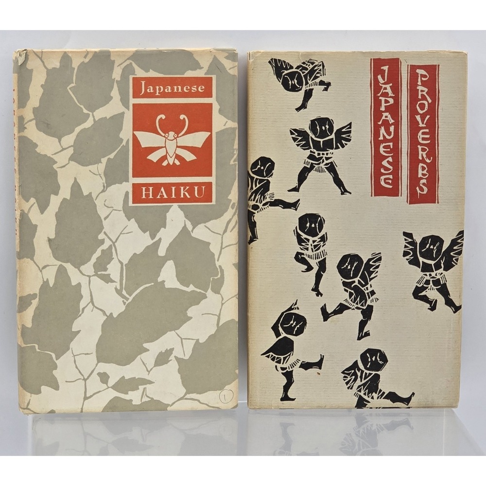 2 Lot VTG Hardcover Japanese 1962 Proverbs + Japanese Haiku 1955/56 Peter Pauper